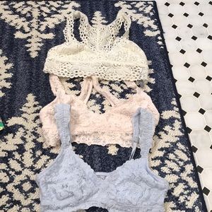 3 XS Aerie Bralettes